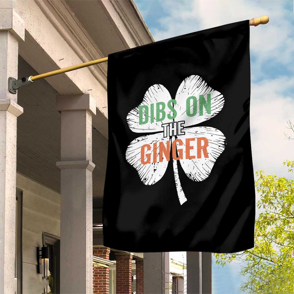 Funny St Patricks Day Dibs On The Ginger Garden Flag Irish Redhead Shamrock TS11 Print Your Wear