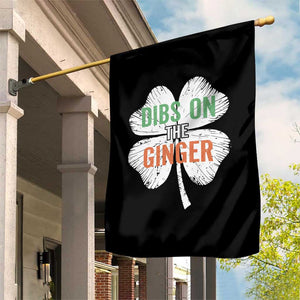 Funny St Patricks Day Dibs On The Ginger Garden Flag Irish Redhead Shamrock TS11 Print Your Wear