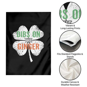 Funny St Patricks Day Dibs On The Ginger Garden Flag Irish Redhead Shamrock TS11 Print Your Wear