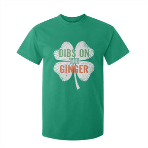 Funny St Patricks Day Dibs On The Ginger T Shirt For Kid Irish Redhead Shamrock TS11 Irish Green Print Your Wear