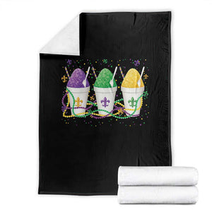 Funny Mardi Gras Snowballs Fat Tuesday Carnival Beads Throw Blanket TS11 Black Print Your Wear