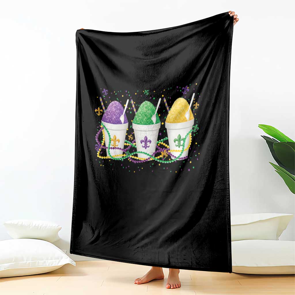 Funny Mardi Gras Snowballs Fat Tuesday Carnival Beads Throw Blanket TS11 Print Your Wear
