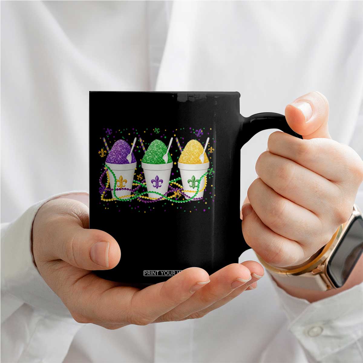 Funny Mardi Gras Snowballs Fat Tuesday Carnival Beads Coffee Mug TS11 Print Your Wear
