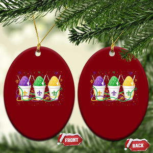Funny Mardi Gras Snowballs Fat Tuesday Carnival Beads Ceramic Ornament TS11 Print Your Wear