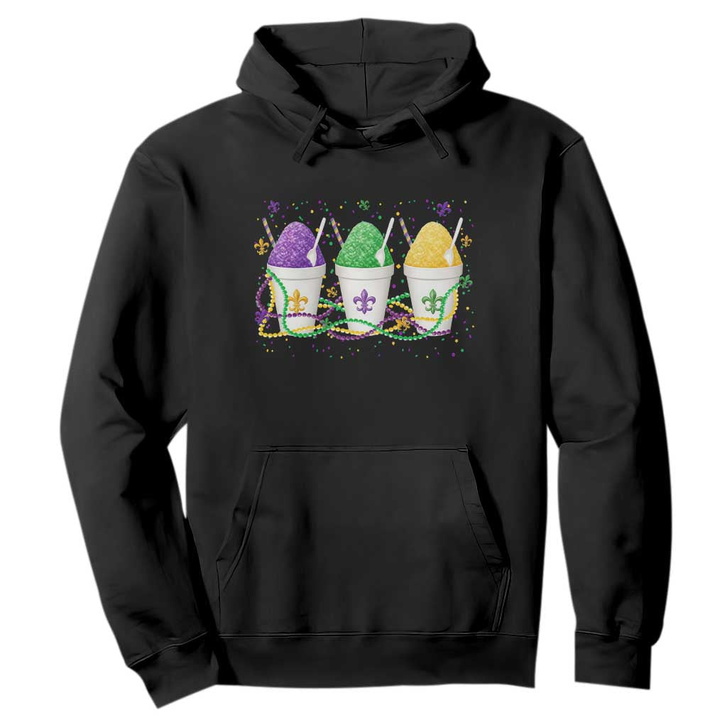 Funny Mardi Gras Snowballs Fat Tuesday Carnival Beads Hoodie TS11 Black Print Your Wear
