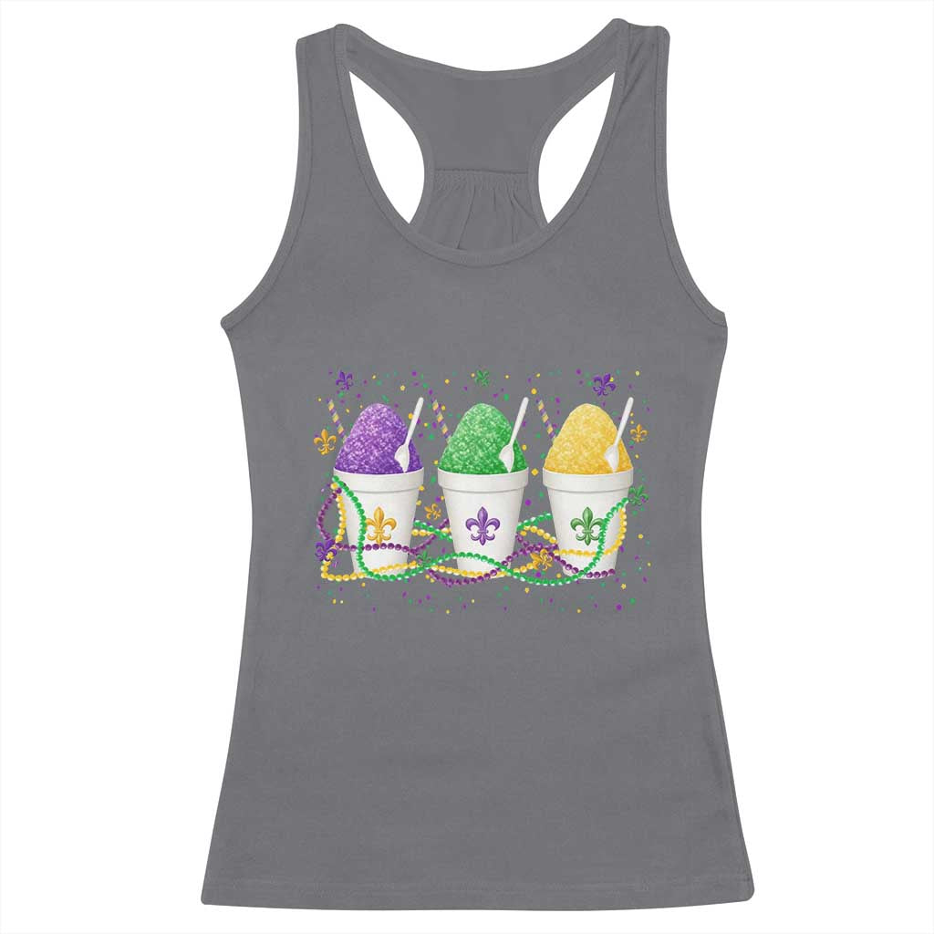 Funny Mardi Gras Snowballs Fat Tuesday Carnival Beads Racerback Tank Top TS11 Charcoal Print Your Wear