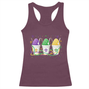 Funny Mardi Gras Snowballs Fat Tuesday Carnival Beads Racerback Tank Top TS11 Maroon Print Your Wear