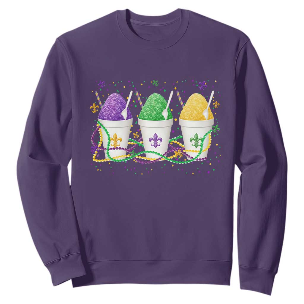 Funny Mardi Gras Snowballs Fat Tuesday Carnival Beads Sweatshirt TS11 Purple Print Your Wear