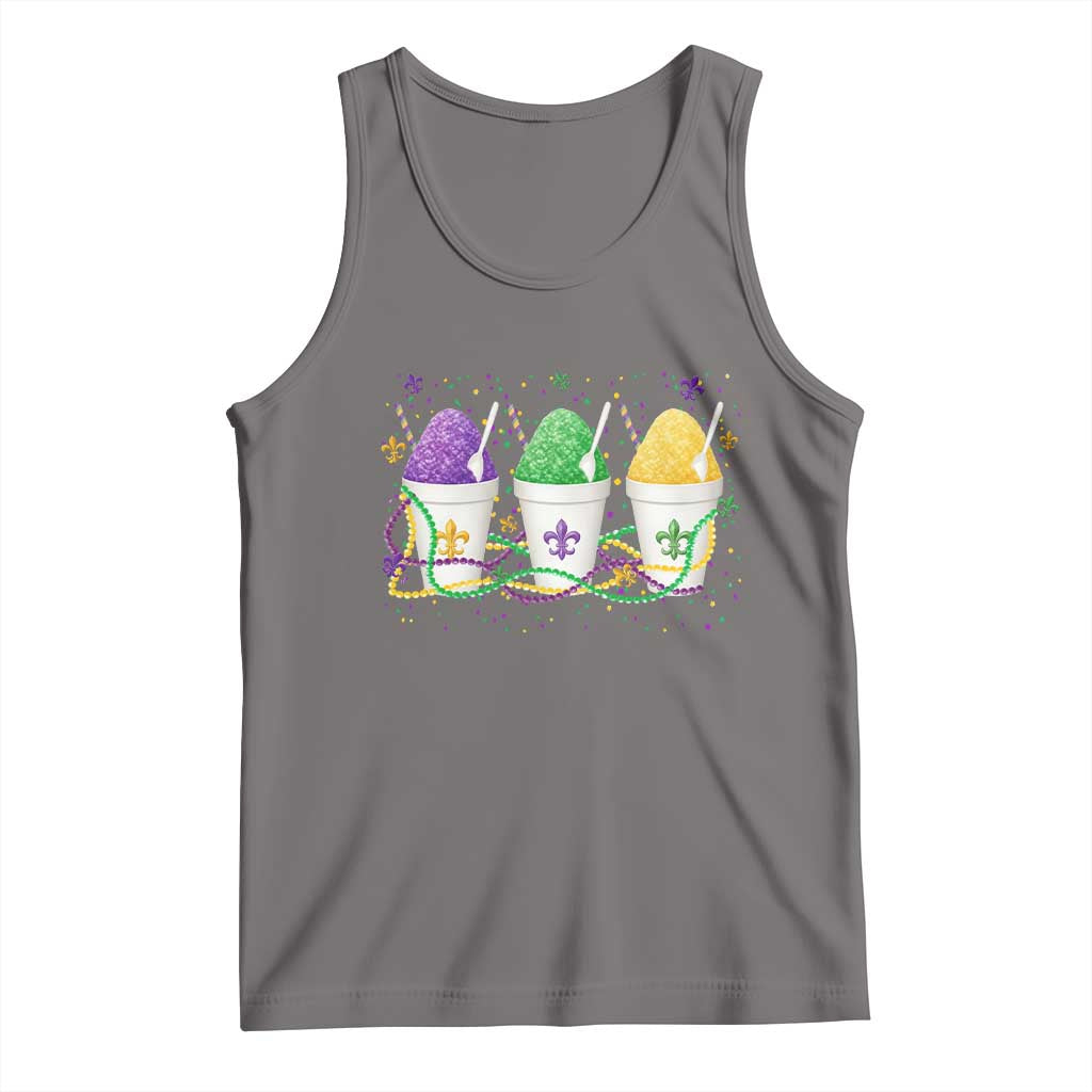 Funny Mardi Gras Snowballs Fat Tuesday Carnival Beads Tank Top TS11 Deep Heather Print Your Wear