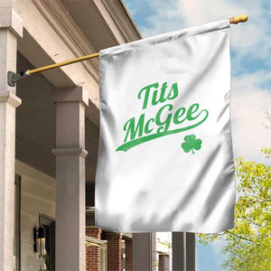 Tits McGee Garden Flag Funny Womens St Patricks Day Vintage Shamrocks TS11 Print Your Wear