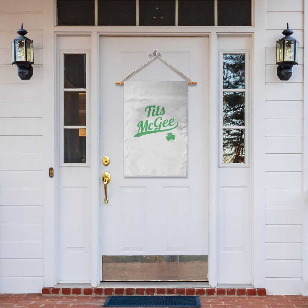 Tits McGee Garden Flag Funny Womens St Patricks Day Vintage Shamrocks TS11 Print Your Wear