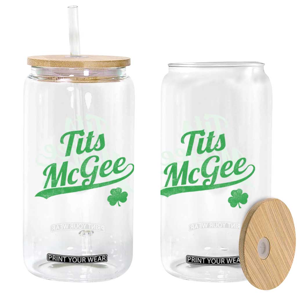 Tits McGee Glass Can Funny Womens St Patricks Day Vintage Shamrocks TS11 Print Your Wear