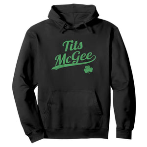 Tits McGee Hoodie Funny Womens St Patricks Day Vintage Shamrocks TS11 Black Print Your Wear