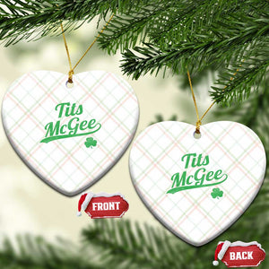 Tits McGee Ceramic Ornament Funny Womens St Patricks Day Vintage Shamrocks TS11 Print Your Wear