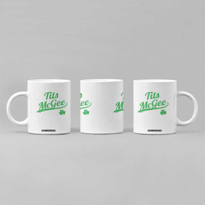 Tits McGee Coffee Mug Funny Womens St Patricks Day Vintage Shamrocks TS11 Print Your Wear