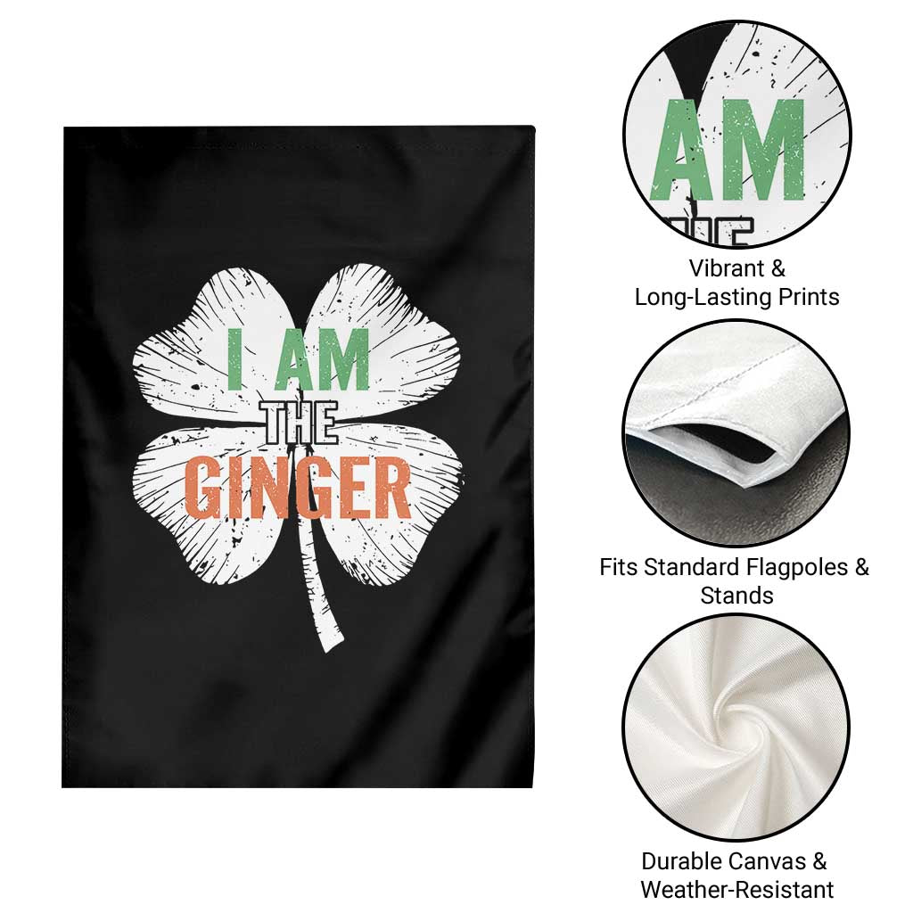 Funny St Patricks Day I Am The Ginger Garden Flag Irish Redhead Shamrock TS11 Print Your Wear