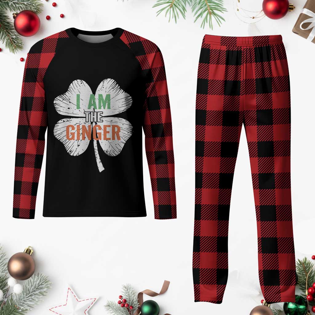 Funny St Patricks Day I Am The Ginger Plaid Pajama Set Irish Redhead Shamrock TS11 Buffalo Plaid Print Your Wear