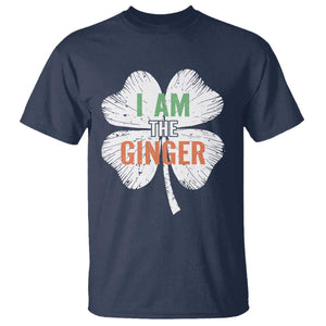 Funny St Patricks Day I Am The Ginger T Shirt - Irish Redhead Shamrock TS11 Navy Print Your Wear