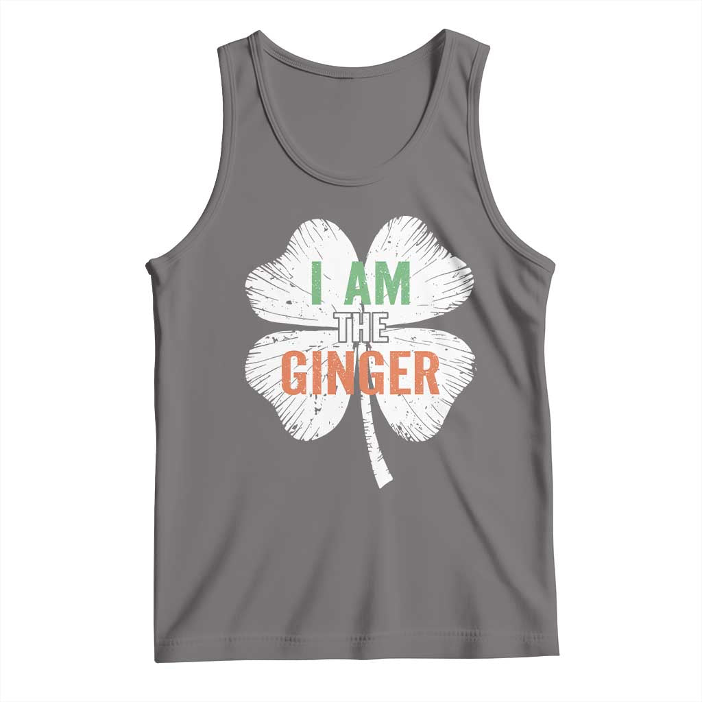 Funny St Patricks Day I Am The Ginger Tank Top Irish Redhead Shamrock TS11 Deep Heather Print Your Wear