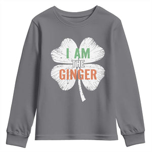 Funny St Patricks Day I Am The Ginger Youth Sweatshirt Irish Redhead Shamrock TS11 Charcoal Print Your Wear