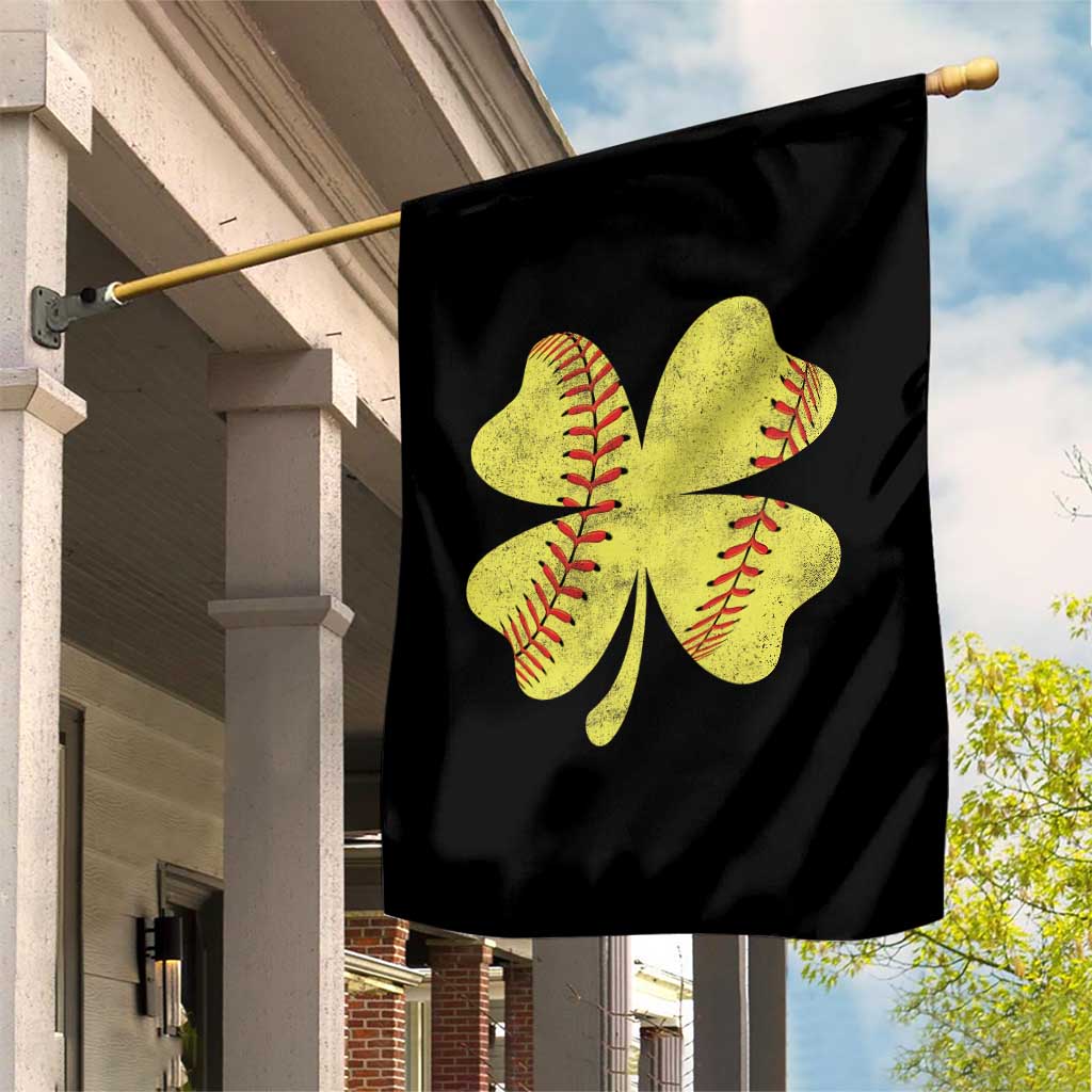 Softball St Patricks Day Irish Clover Sport Garden Flag TS11 Print Your Wear