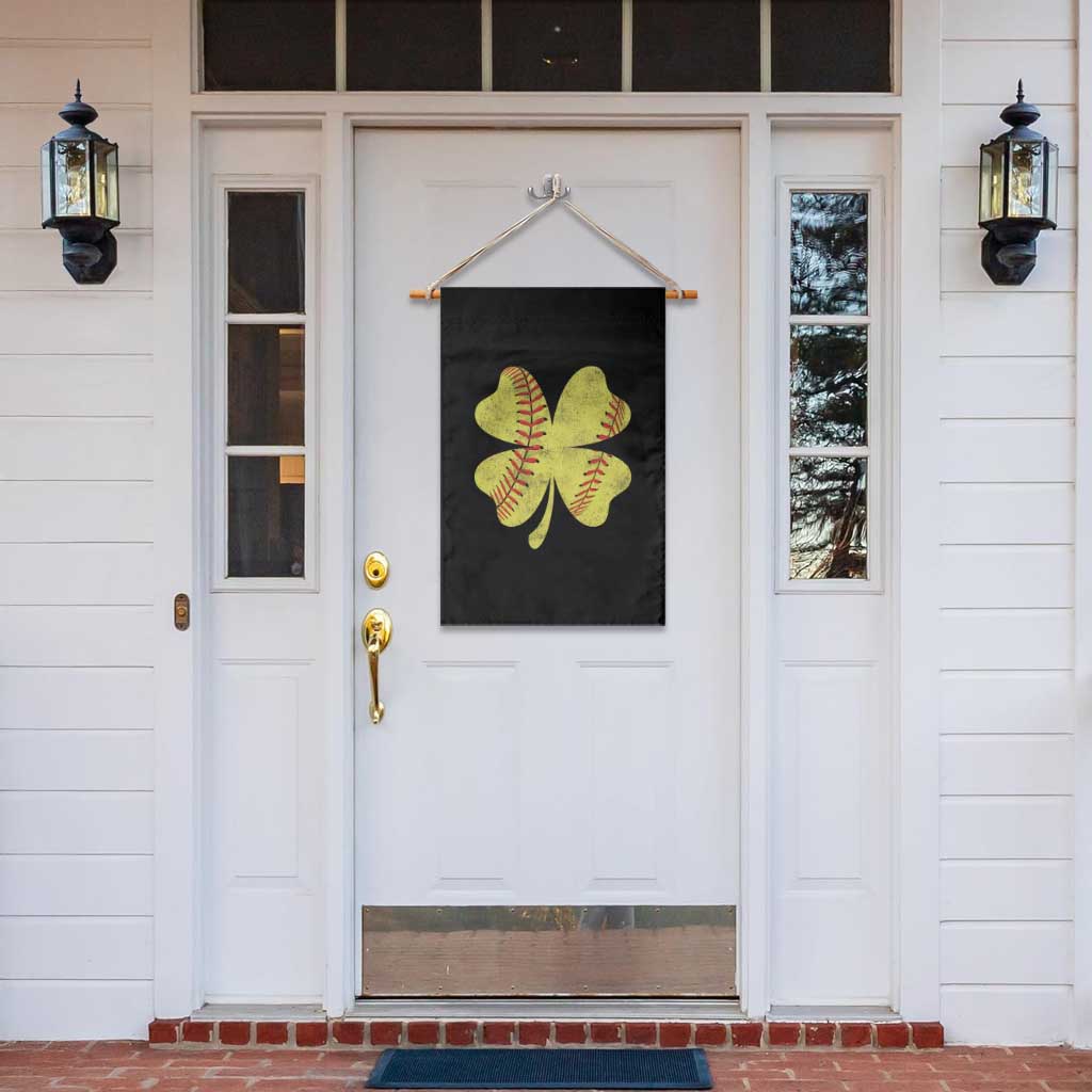 Softball St Patricks Day Irish Clover Sport Garden Flag TS11 Print Your Wear
