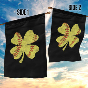 Softball St Patricks Day Irish Clover Sport Garden Flag TS11 Print Your Wear