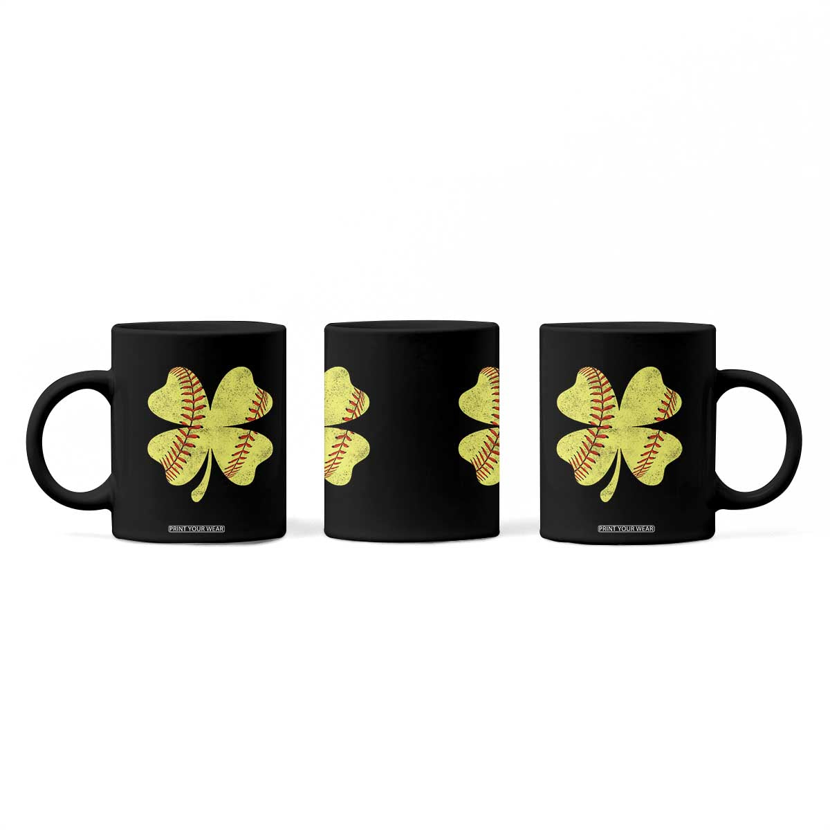 Softball St Patricks Day Irish Clover Sport Coffee Mug TS11 Print Your Wear