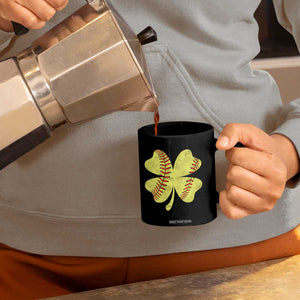 Softball St Patricks Day Irish Clover Sport Coffee Mug TS11 Print Your Wear