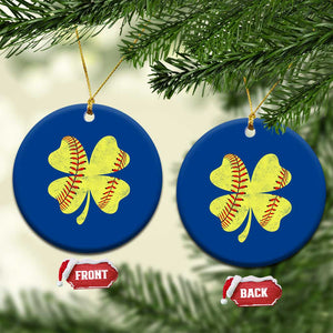 Softball St Patricks Day Irish Clover Sport Ceramic Ornament TS11 1pc Blue Print Your Wear