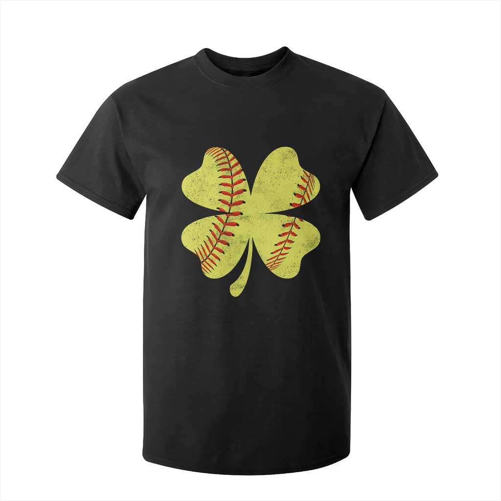 Softball St Patricks Day Irish Clover Sport T Shirt For Kid TS11 Black Print Your Wear