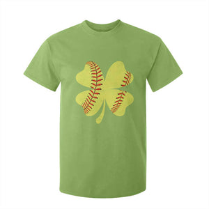 Softball St Patricks Day Irish Clover Sport T Shirt For Kid TS11 Lime Print Your Wear