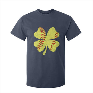 Softball St Patricks Day Irish Clover Sport T Shirt For Kid TS11 Navy Print Your Wear