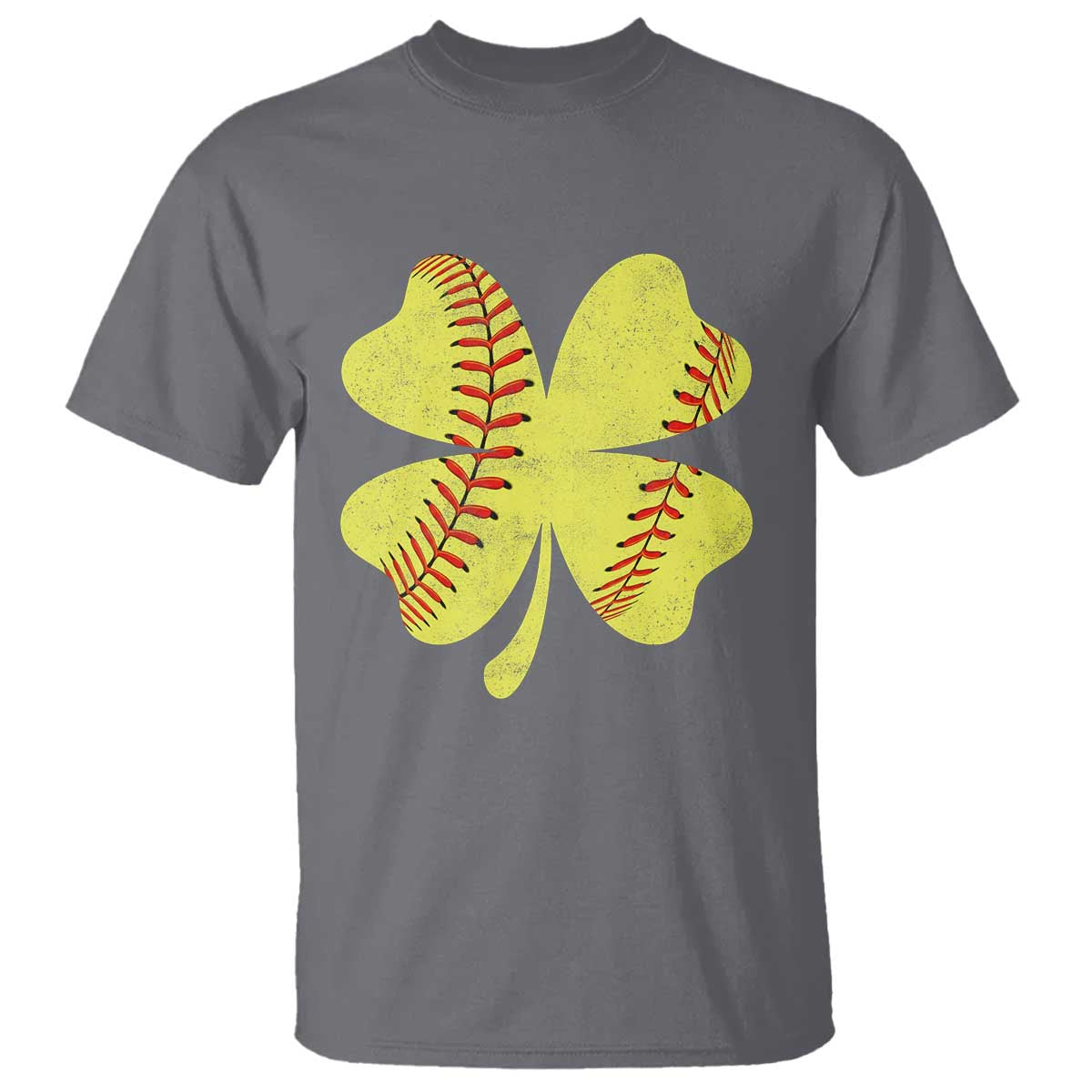 Softball St Patricks Day Irish Clover Sport T Shirt TS11 Charcoal Print Your Wear