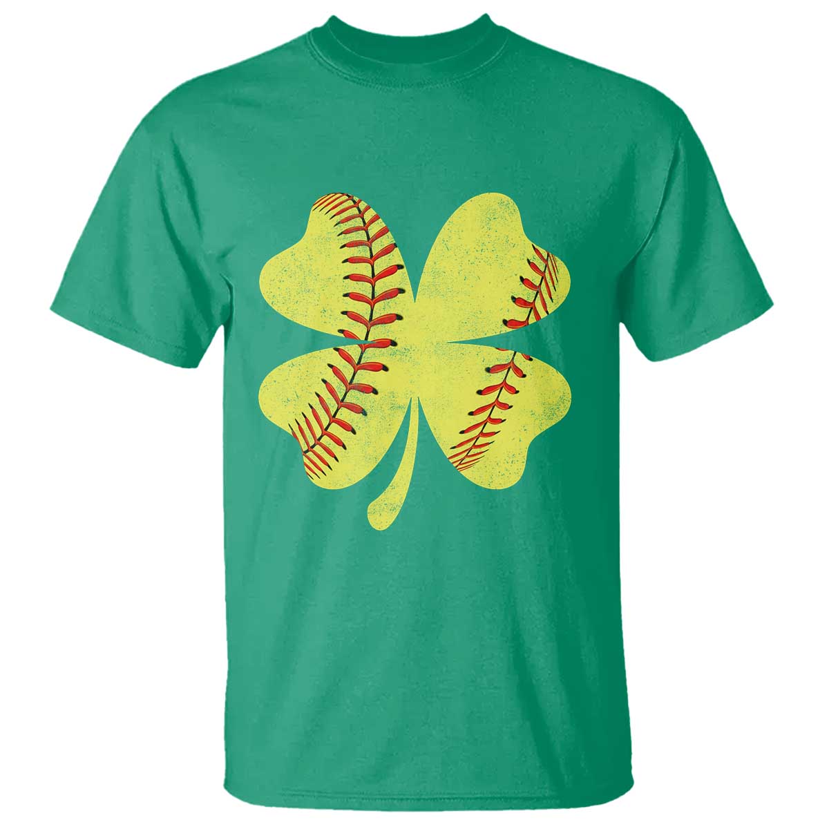Softball St Patricks Day Irish Clover Sport T Shirt TS11 Irish Green Print Your Wear