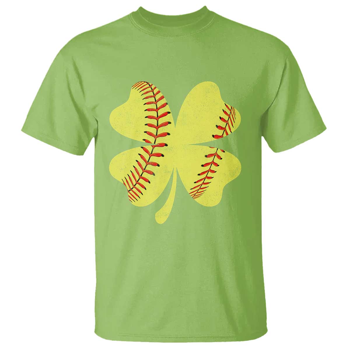 Softball St Patricks Day Irish Clover Sport T Shirt TS11 Lime Print Your Wear