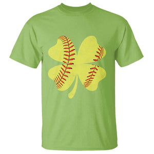 Softball St Patricks Day Irish Clover Sport T Shirt TS11 Lime Print Your Wear