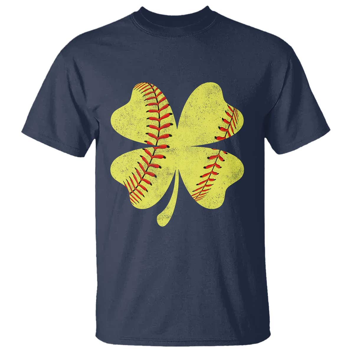 Softball St Patricks Day Irish Clover Sport T Shirt TS11 Navy Print Your Wear