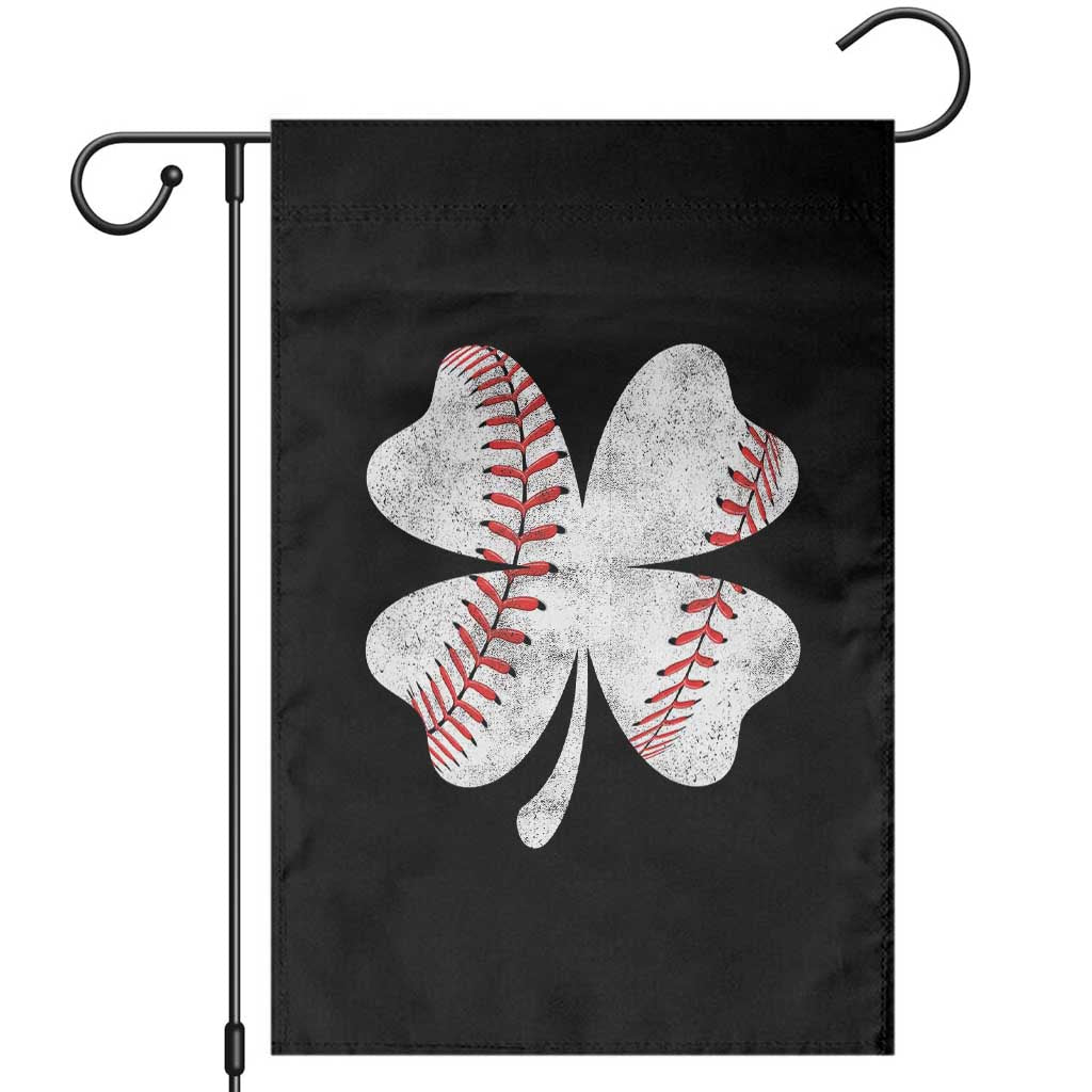Funny Baseball St Patricks Day Vintage Clover Garden Flag TS11 Black Print Your Wear