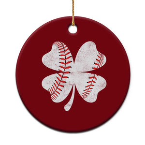 Funny Baseball St Patricks Day Vintage Clover Ceramic Ornament TS11 1pc Red Print Your Wear