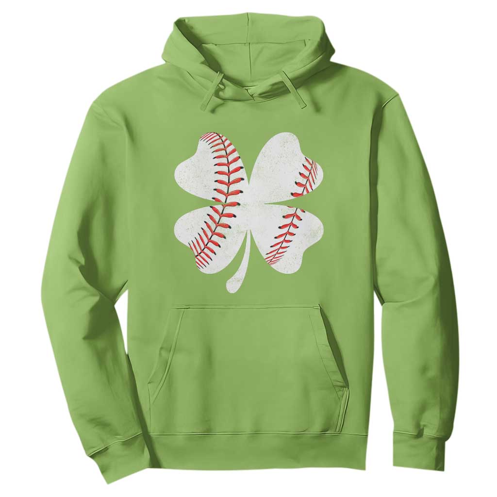 Funny Baseball St Patricks Day Vintage Clover Hoodie TS11 Lime Print Your Wear