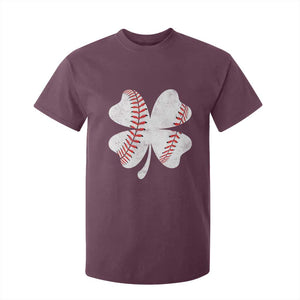 Funny Baseball St Patricks Day Vintage Clover T Shirt For Kid TS11 Maroon Print Your Wear