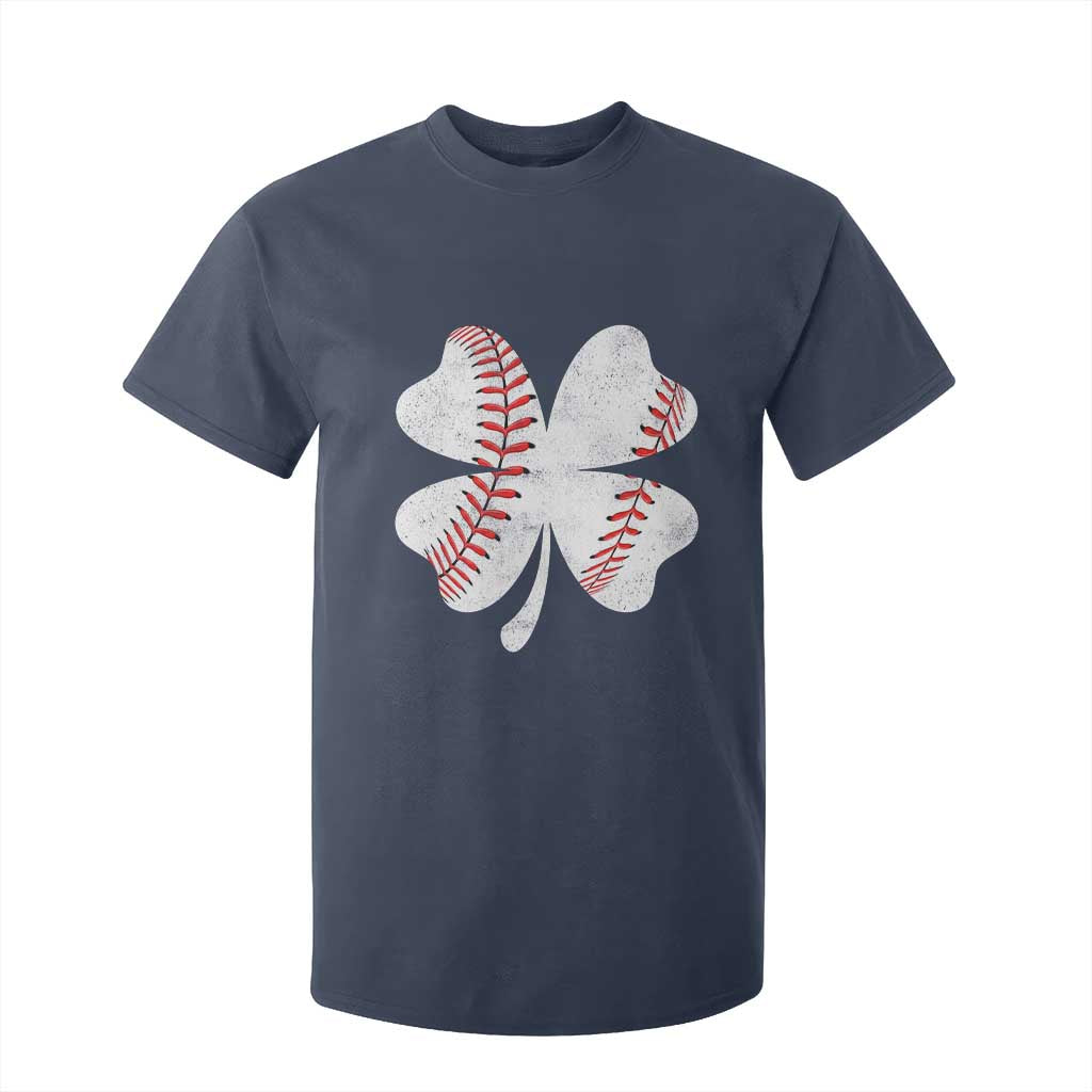 Funny Baseball St Patricks Day Vintage Clover T Shirt For Kid TS11 Navy Print Your Wear