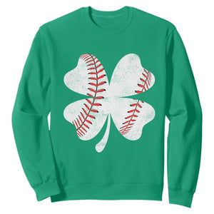 Funny Baseball St Patricks Day Vintage Clover Sweatshirt TS11 Irish Green Print Your Wear