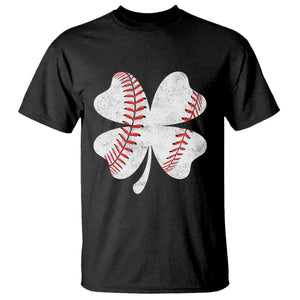 Funny Baseball St Patricks Day Vintage Clover T Shirt TS11 Black Print Your Wear