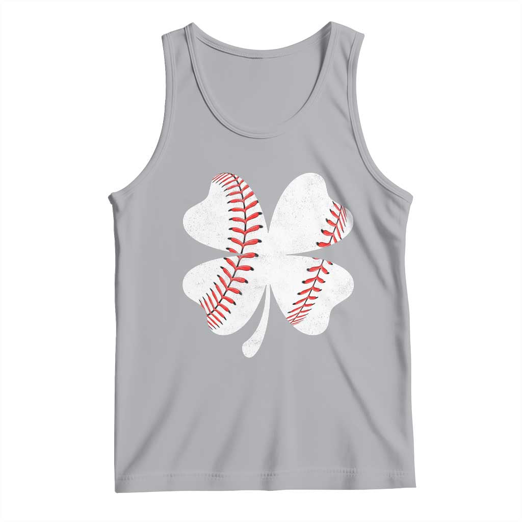 Funny Baseball St Patricks Day Vintage Clover Tank Top TS11 Athletic Heather Print Your Wear