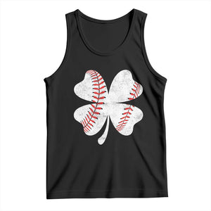 Funny Baseball St Patricks Day Vintage Clover Tank Top TS11 Black Print Your Wear
