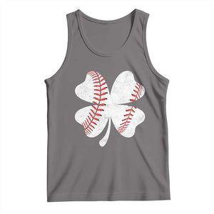 Funny Baseball St Patricks Day Vintage Clover Tank Top TS11 Deep Heather Print Your Wear