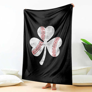 Funny Baseball St Patricks Day Distressed Shamrock Throw Blanket TS11 Print Your Wear