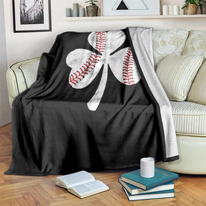 Funny Baseball St Patricks Day Distressed Shamrock Throw Blanket TS11 Print Your Wear